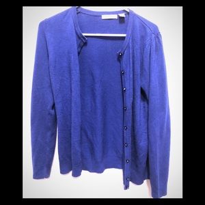 Faux Cashmere Purple/Blue Cardigan